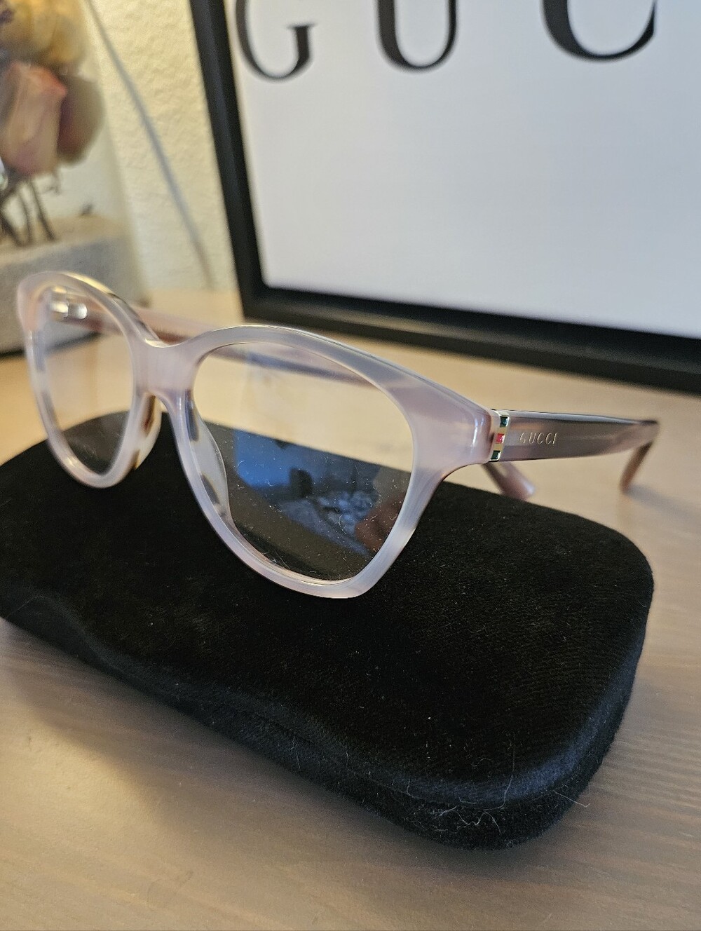 NEW - Gucci Sherry Line Light Purple Tortishell Glasses - Picture 4 of 8